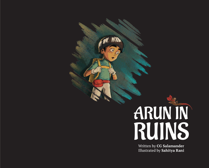 Artwork from 'Arun in Ruins' book.