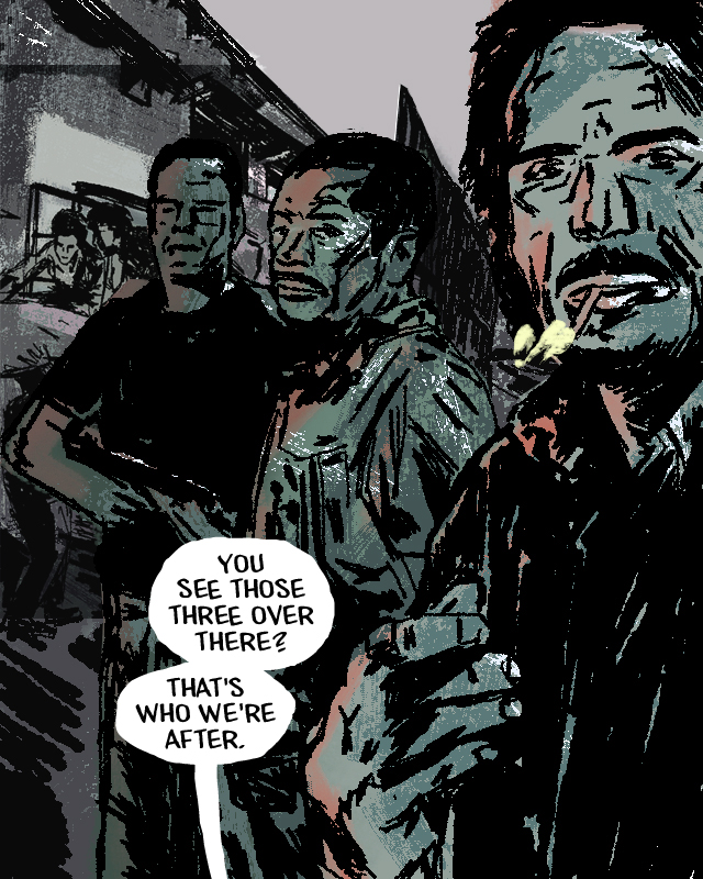 Artwork from 'Gangs of Malaya' comic.